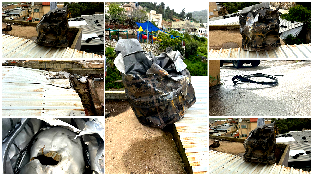 سقوط شظايا صواريخ ايرانية في البعينة نجيدات  دون اصابات 