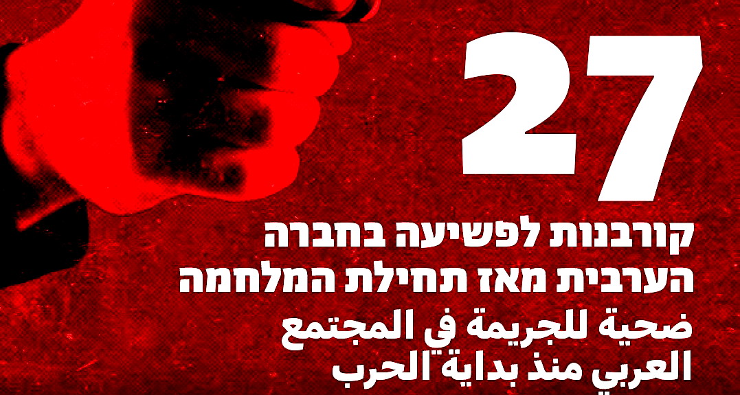 27 ضحية خلال الحرب.. مبادرات إبراهيم تحذر من تزايد العنف في المجتمع العربي وتقاعس الحكومة 