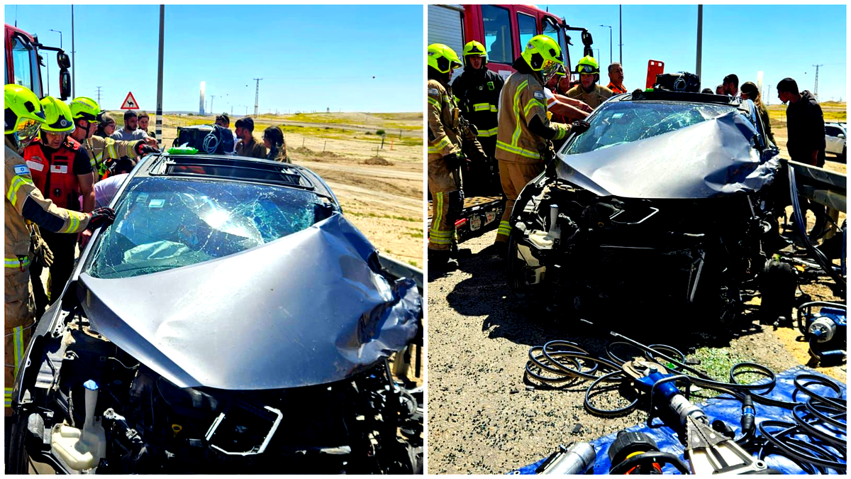  تخليص مصاب بحالة خطيرة جراء حادث طرق بين سيارة وشاحنة في الجنوب