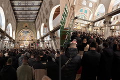 صلاة الفجر في المسجد الأقصى في اليوم الثاني من إعادة فتحه بعد إغلاق دام 40 يومًا