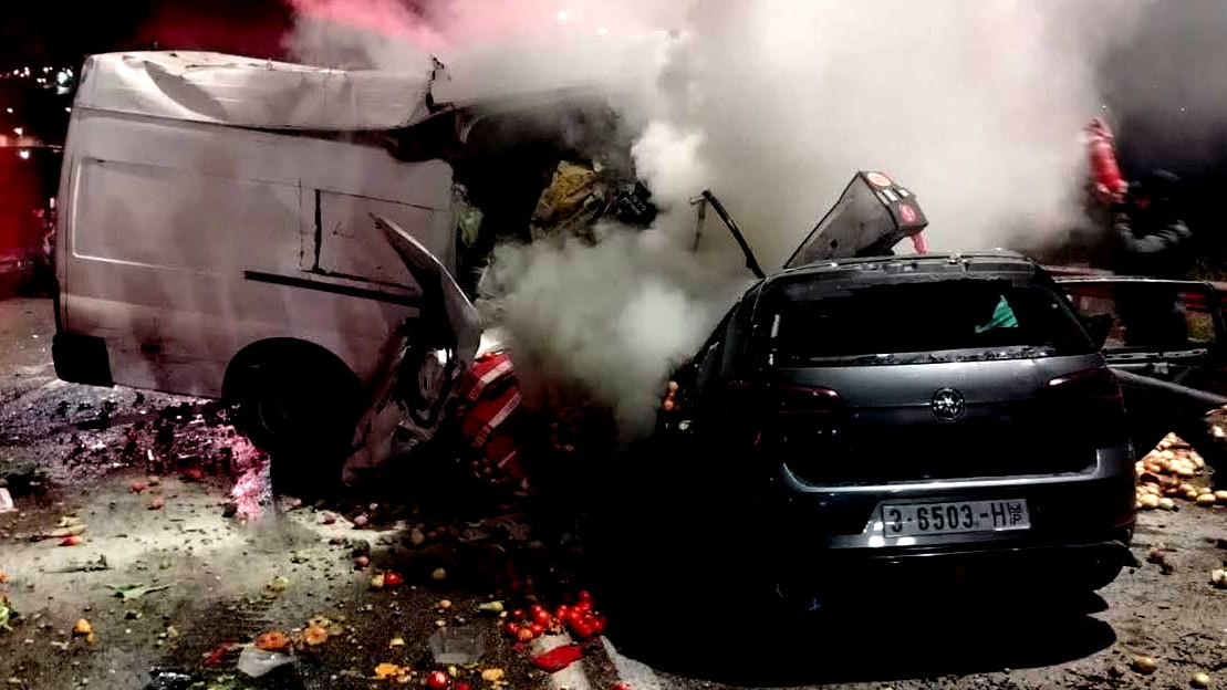 شارع 60 جنوب نابلس: مصرع 5 فلسطينيين في حادث طرق مروّع