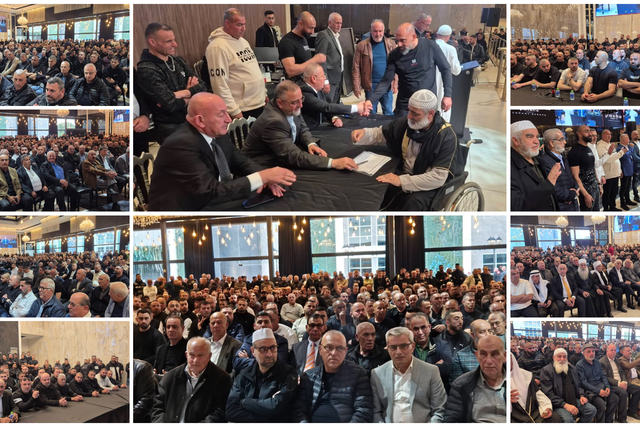 أجواء إحتفالية في البعنة دير الأسد بعد عقد راية الصلح بين عدد من العائلات المتنازعة وإنهاء الخصومة