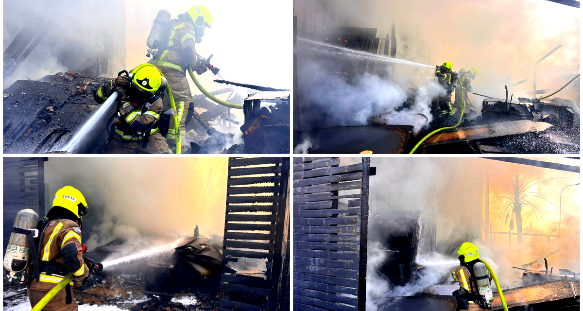 حريق كبير بمبنى سكني في باقة الغربية