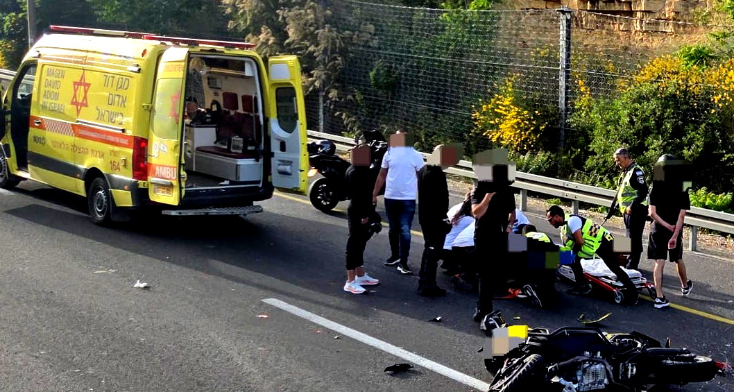 شارع رقم 1 -مفرق حيمد: إصابة شاب (18 عاماً) بجراح متوسطة إثر حادث دراجة نارية