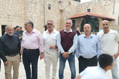 احتفالات عيد الأضحى في مسجد الجرينة بحضور رئيس بلدية حيفا لتهنئة المسلمين في المدينة
