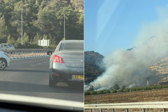 الناصرة-إكسال: اندلاع حريق قرب الأنفاق وإغلاق الشارع أمام حركة السير