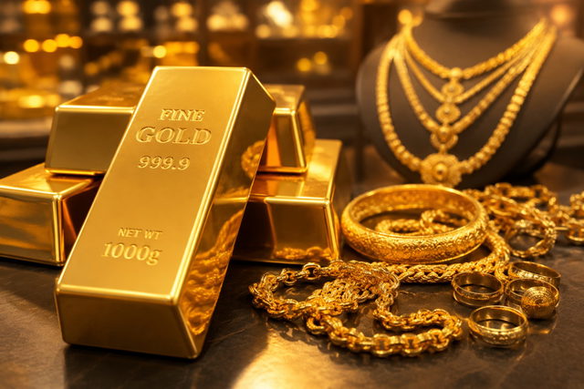 الذهب يرتفع بأكثر من 1% مع انخفاض أسعار النفط وتراجع الدولار