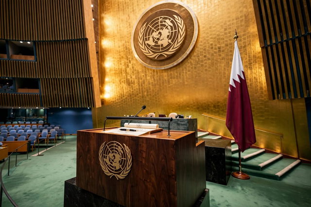 أمير قطر في الأمم المتحدة: ما جرى في غزة إبادة جماعية.. وحل أزمة الخليج يكمن في الدبلوماسية