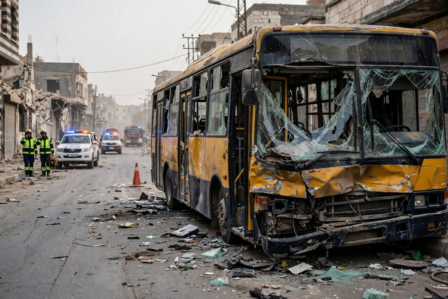سوريا: مقتل 7 أشخاص في إطلاق نار استهدف حافلة بمحافظة حمص