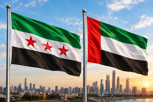 محمد بن زايد والشرع يبحثان التطوّرات الإقليميّة وتعزيز التّعاون بين الإمارات وسوريّة