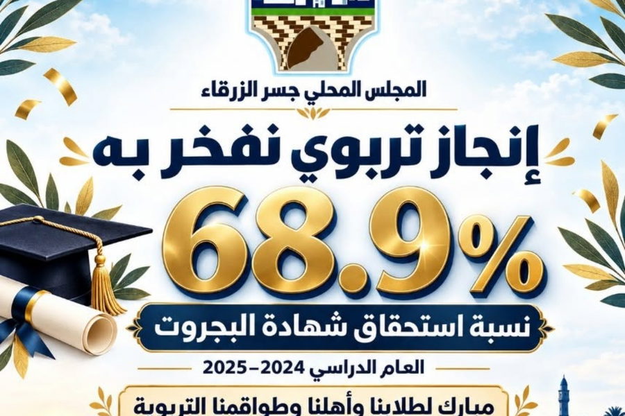 إنجاز تربوي يفتح آفاقاً جديدة: نسبة استحقاق البجروت في جسر الزرقاء تقفز إلى نحو 70%