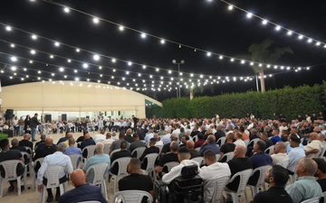 حشد جماهيري واسع في المهرجان الانتخابي للقائمة المشتركة دعمًا للمحامي أحمد دراوشة