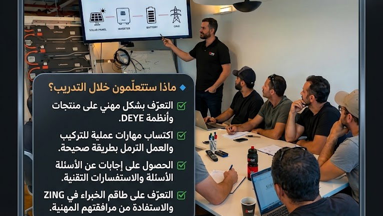 فنّيو التركيب، يوم الأربعاء هو يومكم في ZING ENERGY!